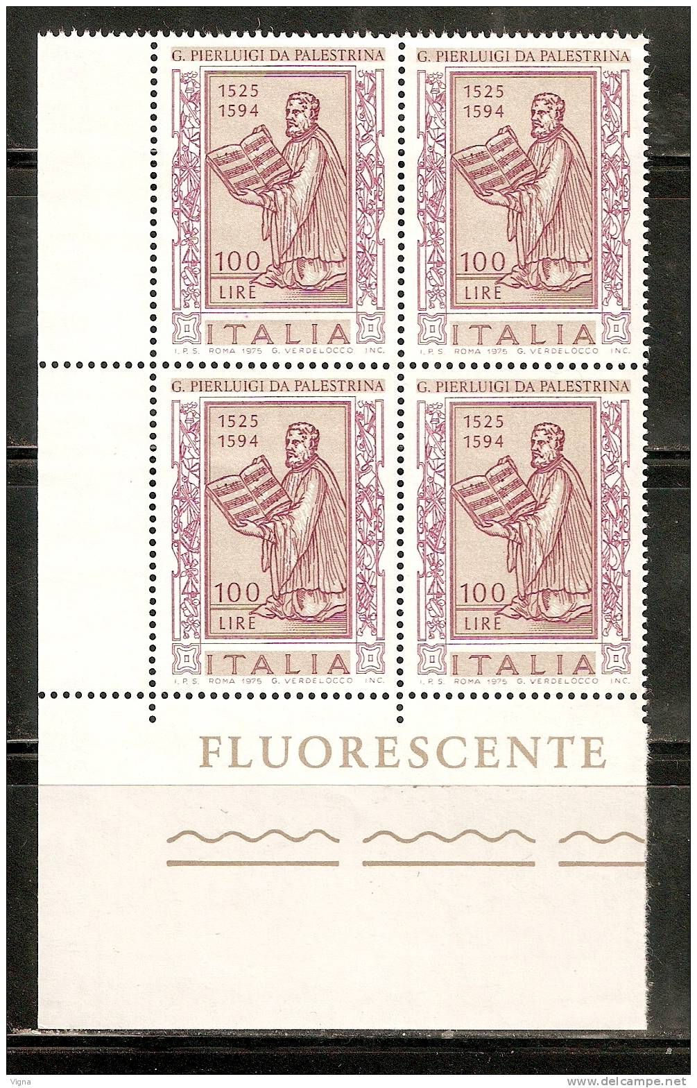 IT630 - ITALIA - Sassone 1304 ** - Pierluigi Da Palestrina  (in Quartina) - 1971-80: Ungebraucht