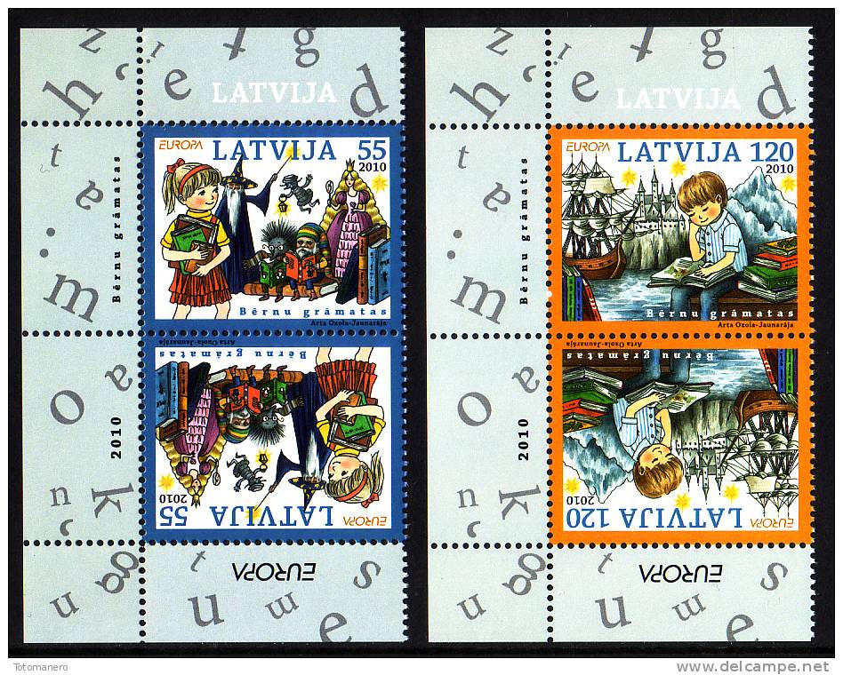 LATVIA/Lettland EUROPA 2010 Children´s Books, Tete-Beche Pair** - 2010