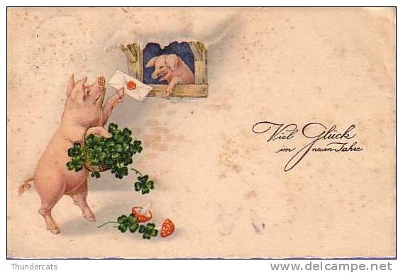 CPA COCHON COCHONS  HUMANISEE  HABILE ** HUMANISED DRESSED PIG PIGS **  VARKEN ** - Cochons