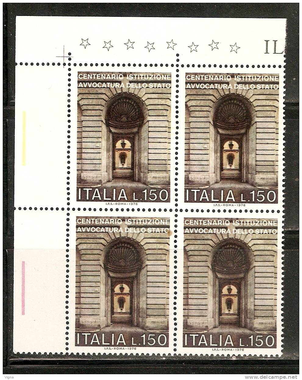 IT641 - ITALIA - Sassone 1327 ** - Avvocatura  (in Quartina) - 1971-80:  Nuovi