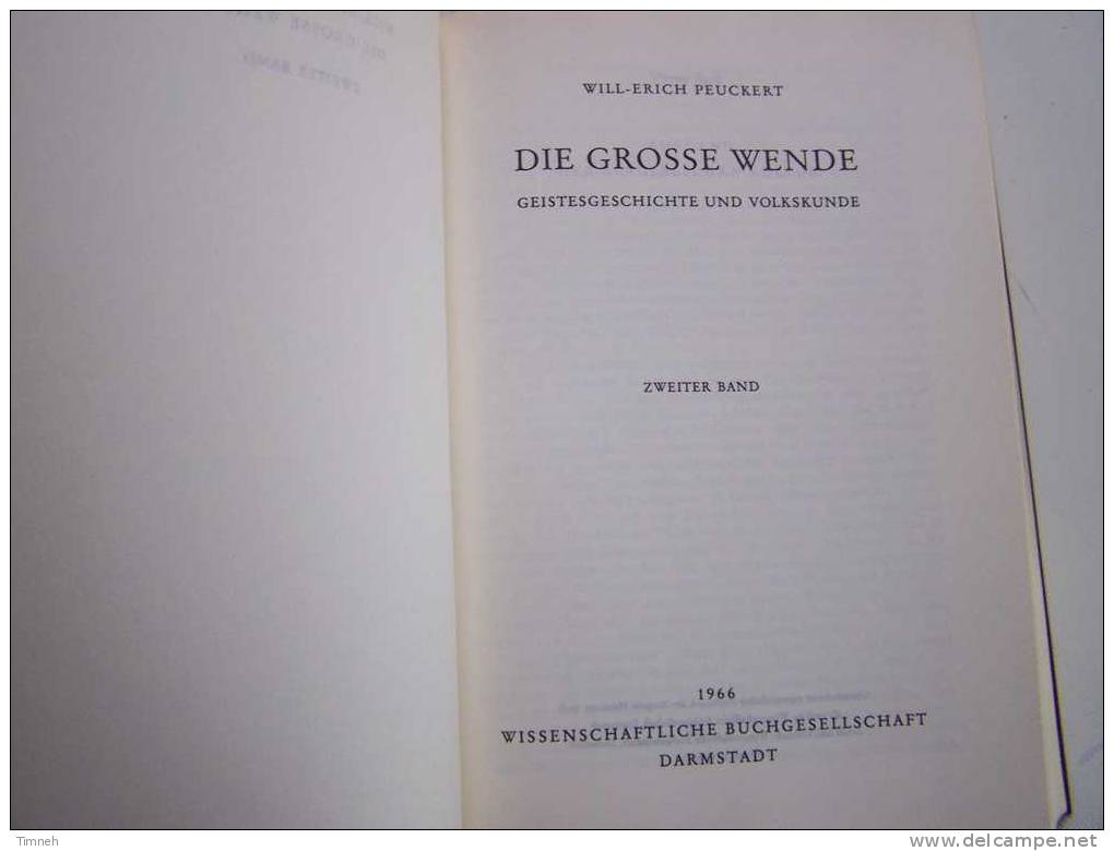 WILL ERICH PEUCKERT Die Grosse Wende Das Apokalyptische Saeculum Und LUTHER-2 BÄNDER-1966- - Christianism