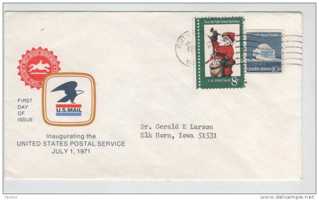 USA Cover Sent To Iowa RUTHVEN Ia. - Covers & Documents