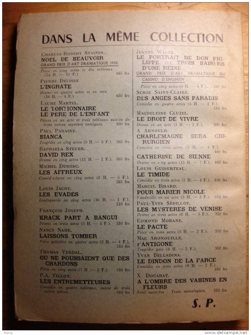 CATHERINE DE SIENNE Drame En 5 Actes Par JEANNE WALTZ - 1959 - LES EDITIONS DU SCORPION - LES FEUX DE LA RAMPE Dedicace - Autores Franceses