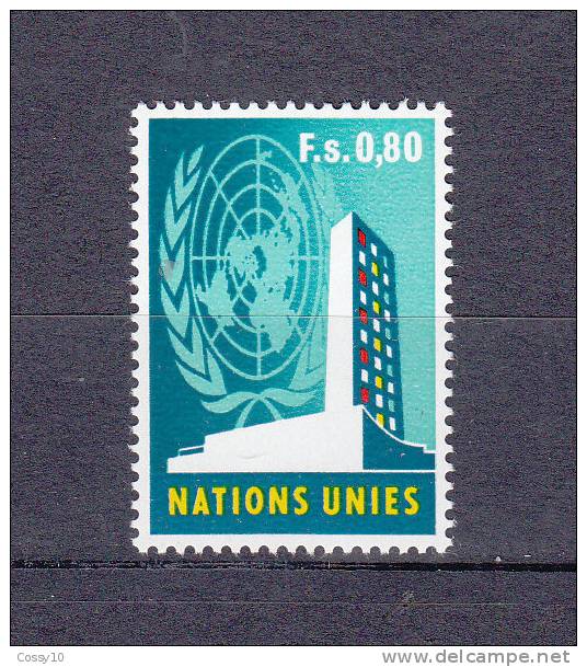 NATIONS  UNIES  GENEVE   1970   N° 9    NEUF*  ( Charnière )    Catalogue Zumstein - Neufs