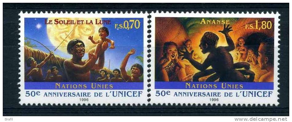 1996 Nazioni Unite Ginevra, 50° UNICEF, Francobolli Nuovi (**) - Unused Stamps