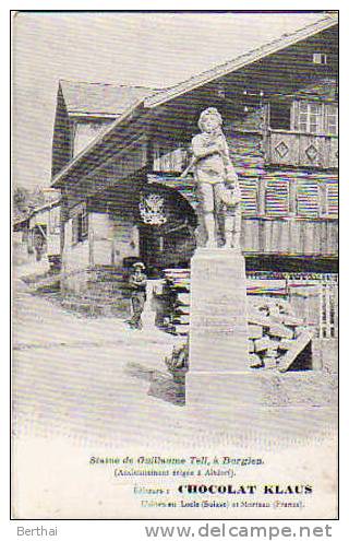 SUISSE UR - Statue De Guillaume Tell, A Burglen - Bürglen
