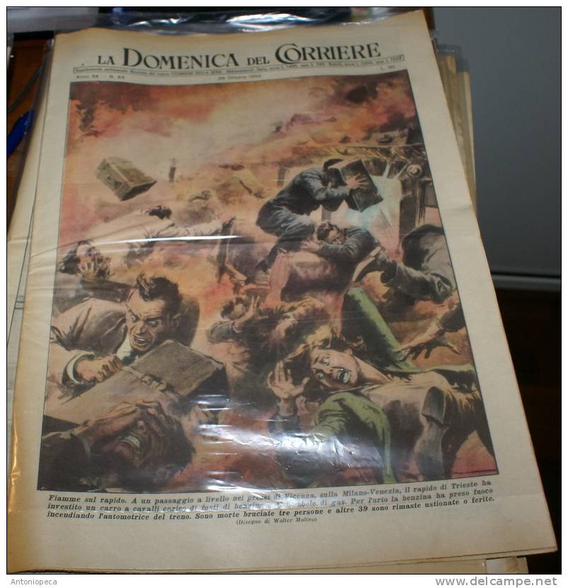 10 COPIE ORIGINALI DOMENICA DEL CORRIERE ANNI 1952-53