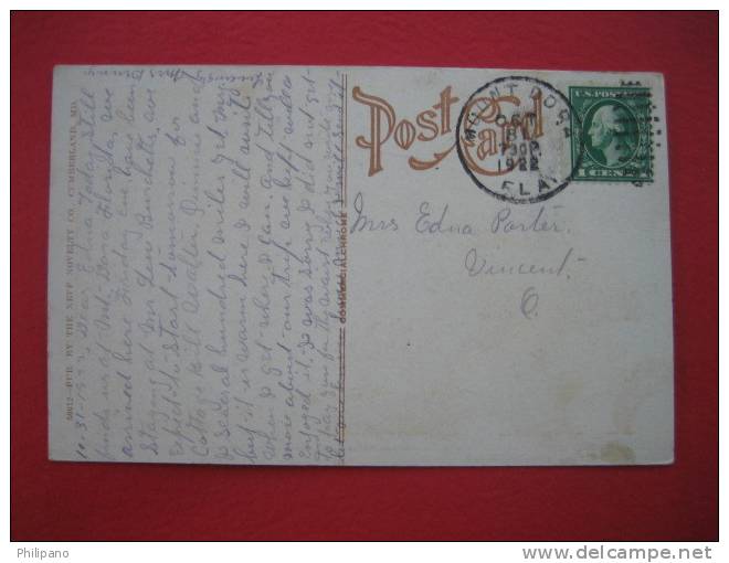 Frostburg Md  Post Office  1922 Cancel - Autres & Non Classés