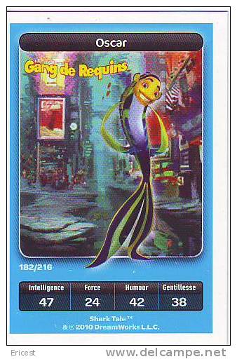 CARTE CARREFOUR DREAMWORKS GANG DE REQUINS OSCAR 182/216 BON ETAT - Autres & Non Classés