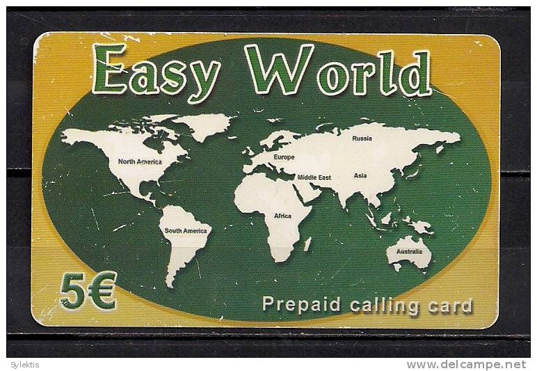 EASY WORLD  USED  D0839 PREPAID CALLING CARD € 5 - Otros – Europa