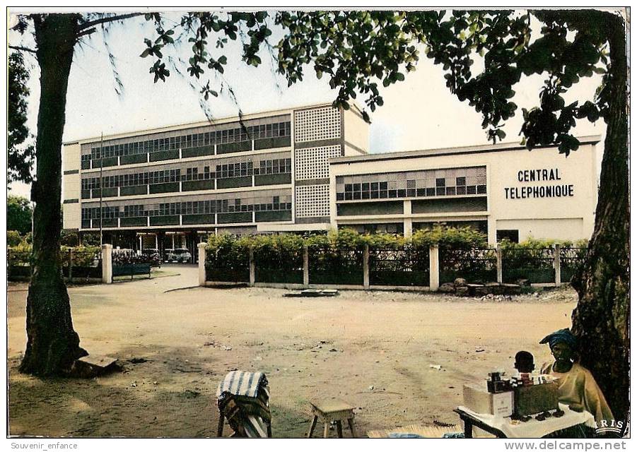 CP Cotonou Direction Des PTT P T T Et Le Central Téléphonique Dahomey Afrique - Dahomey