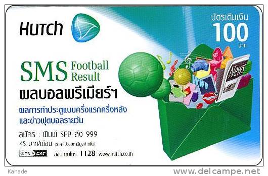 Thailand  Phonecard   Hutch  Football - Thaïlande