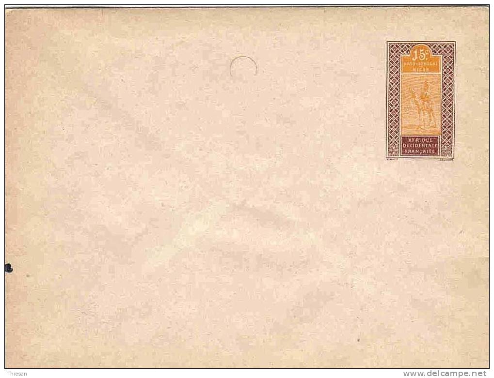 Haut Sénégal Et Niger Entier Enveloppe 15 Ctes Méhariste Stationary Ganzsache Cover Lettre Belege Briefe - Altri & Non Classificati