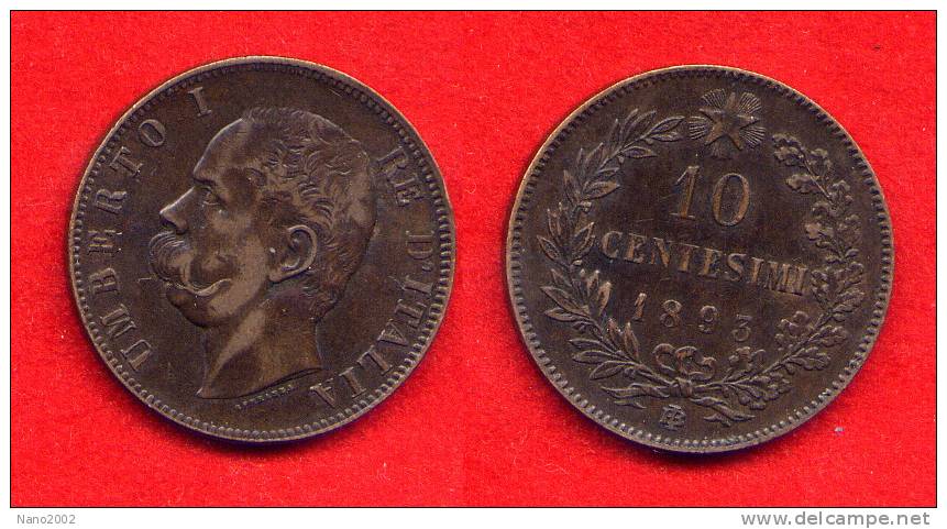 ITALIE - ITALIA - ITALY - UMBERTO I - 10 CENTESIMI 1893 BI - BELLISSIMA - 1878-1900 : Umberto I