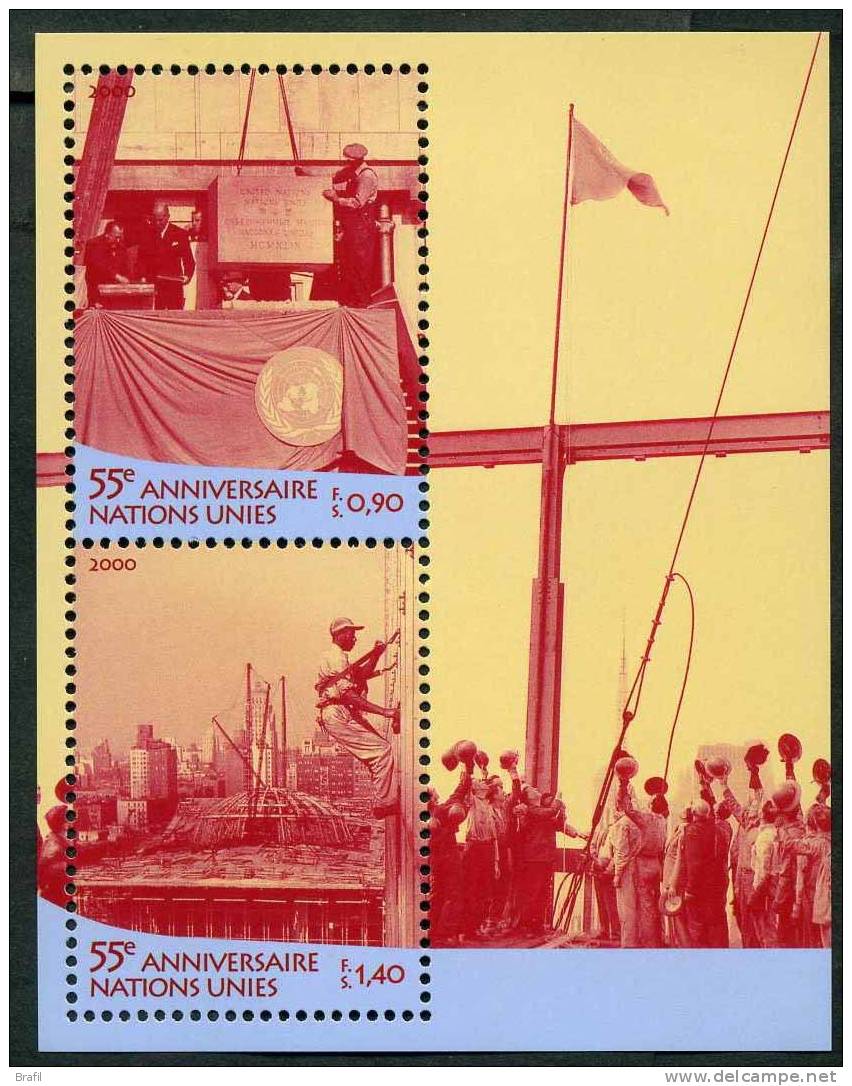 2000 Nazioni Unite 55 Anniversario N.U. Foglietto Nuovo (**) - Blocks & Sheetlets