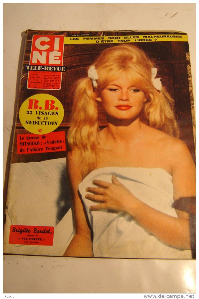 REVUE / CINE TELEREVUE  / N° 48 DE 1961 BRIGITTE BARDOT / TRES BEL ETAT - Magazines