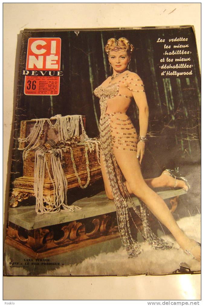 REVUE / CINE TELEREVUE  / N° 52 DE 1955 LANA TURNER + FERNANDEL   /  BEL ETAT - Zeitschriften