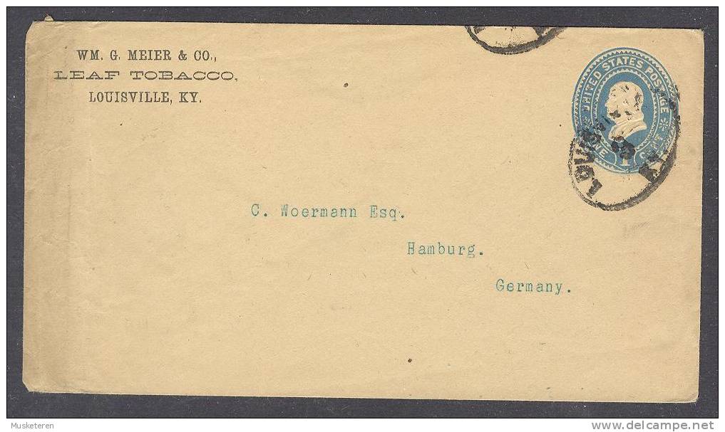 United States Postal Stationery WM. G. MEIER & Co. Leaf Tobacco Louisville KY To Hamburg Germany 1 C Benjamin Franklin - Sonstige & Ohne Zuordnung