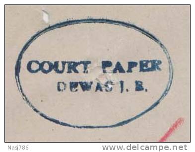 Fiscal, Revenue, Court Fee, Stamp Paper, Princely State Dewas Jr., India As Per The Scan - Altri & Non Classificati