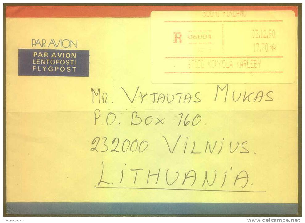 FINLAND 001 Cover Postal History Meter Mark Air Mail - Brieven En Documenten