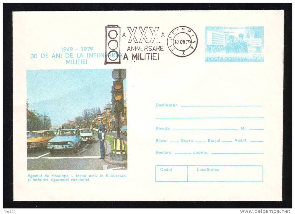 POLICE -GENDARMERIE PMK 1979 COVER ENTIER POSTAUX STATIONERY (D) - Police - Gendarmerie