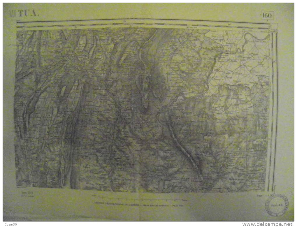 CARTE GEOGRAPHIQUE 01 AIN NANTUA S.E. Noir Et Blanc; Type 1889 - Topographische Karten