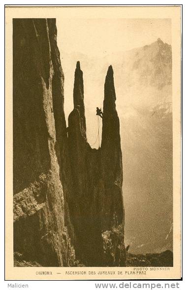 Haute Savoie - Ref B419- Chamonix - Ascension Des Jumeaux De Plan Praz  - Carte Bon Etat - - Escalade