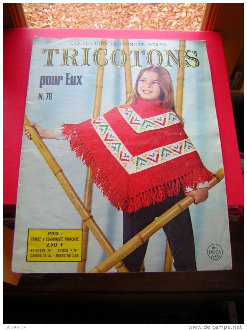 REVUE : COLLECTION LES MERVEILLES DU TRICOT-TRICOTONS POUR EUX N° 78-1969 - Fashion