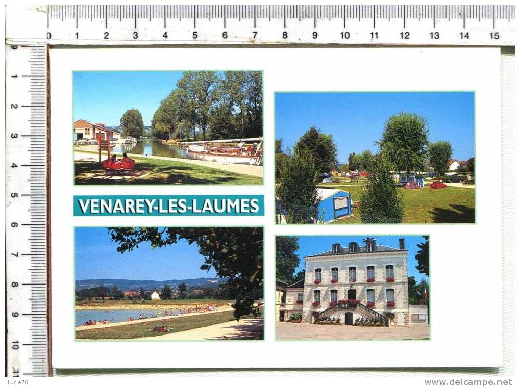 VENAREY LES LAUMES - 4 Vues  : Le Canal De Bourgogne, Le Camping, Le Nid De La Caille, La Mairie - Venarey Les Laumes