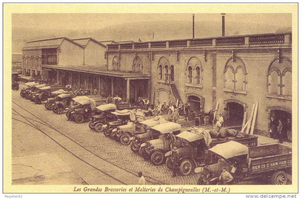 CP RÉÉDITÉES EN TIRAGE LIMITÉ EN 1997. BRASSERIE.CAMIONS. WAGONS. TONNEAUX .USINE. BELLE ANIMATION - Vrachtwagens En LGV