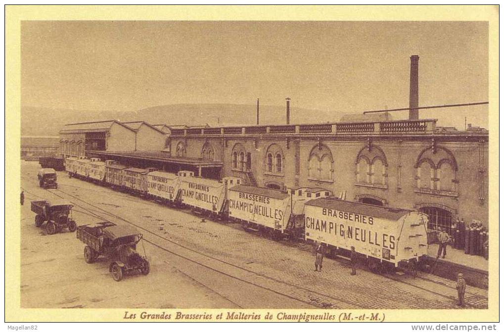 CP RÉÉDITÉES EN TIRAGE LIMITÉ EN 1997. BRASSERIE.CAMIONS. WAGONS. TONNEAUX .USINE. BELLE ANIMATION - Camions & Poids Lourds