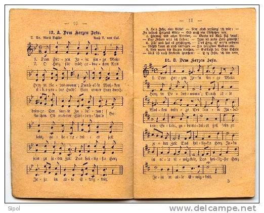 Kirchliche Volkslieder  - Petit Fascicule De  52 Pages Chants Religieux Avec Paroles Et Musique Présenté Par Le Curé De - Musik