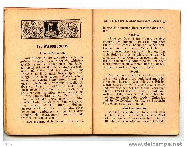 St Odilienbüchlein Gebet Und Pilgerbüchlein - Herausgegebenvon A.Meyer Aumonier Am Hasaenrainspital 1927 - Cristianismo