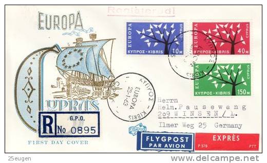 CYPRUS  1962 EUROPA CEPT FDC R-COVER - 1962