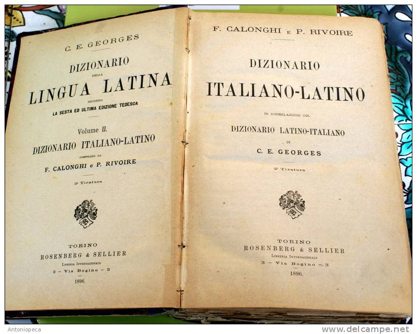 DIZIONARIO ITALIANO - LATINO GEORGES DL 1896 - Dictionnaires