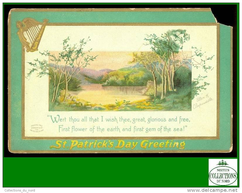 St.Patrick Embossed Early 1900 Post Card / St-Patrick Carte Postale En Relief - Saint-Patrick's Day