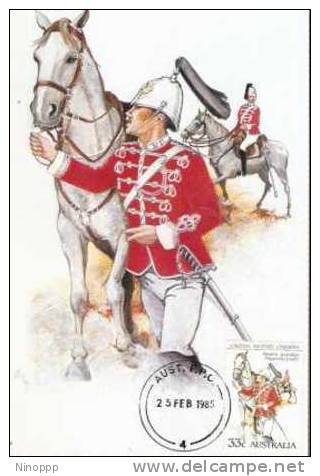 Australia-1985  Colonial Military Uniform,Cavalry   Maximum Card - Maximum Cards