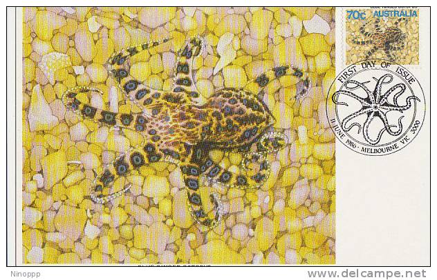 Australia-1986 Marine Life, Blue-Ringed Octopus   Maximum Card - Maximum Cards