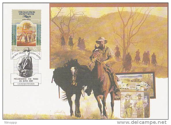 Australia-1987 The Man From Snowy River,at The Station  Maximum Card - Maximumkarten (MC)