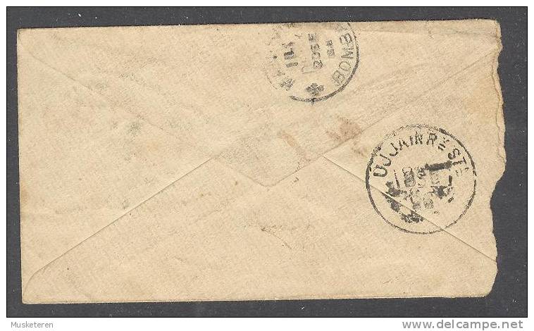 British India Postal Stationery ½ A Queen Victoria Cover Overprinted GWALIOR, UJJAINR ST. 1888 - Gwalior