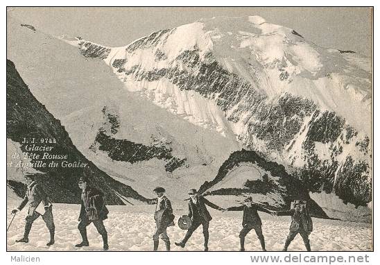 Haute Savoie - Ref B362- Glacier De Tete Rousse Et Aiguille Du Gouter - Alpinistes -guides  - Carte Bon Etat - - Climbing