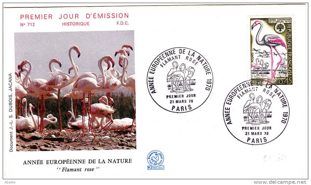 21/320   FDC FRANCE - Flamingos