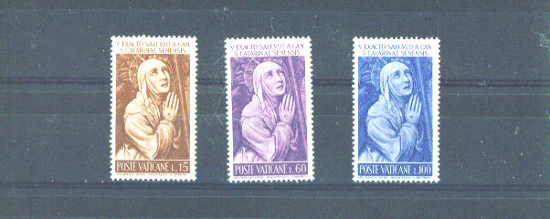 VATICAN - 1962 St Catherine MM - Unused Stamps