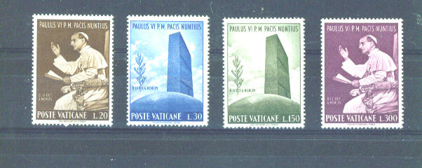VATICAN - 1965 UN Visit MM - Unused Stamps
