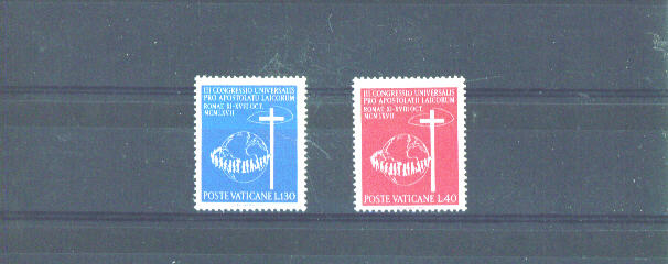 VATICAN - 1967  Apostolic Laity Congress MM - Unused Stamps