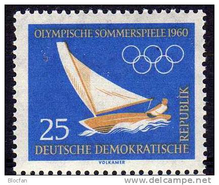 Abart Olympiade Rom 1960 Verbindung I Und K In Republik DDR 749 Von Feld 43 ** 90€ Plus Vergleichsstück Segeln - Summer 1960: Rome