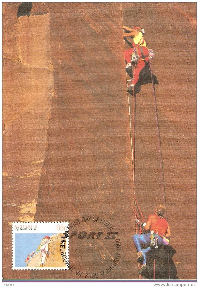 Australia-1990 Sports II Rock Climbing  Maximum Card - Cartes-Maximum (CM)