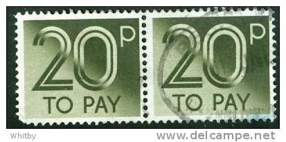 Great Britain 1982 20p Postage Due Issue #J98 Pair - Tasse