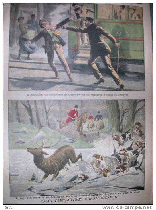 Le Petit Journal -- 1908 -- A Bas Les Laches ! A Bas Les Traitres --- Deux Faits - Divers Sensationnels - 1900 - 1949