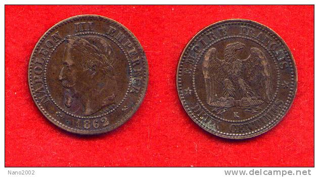FRANCE NAPOLEON III - 2 CENTIMES 1862 K - 2 Centimes